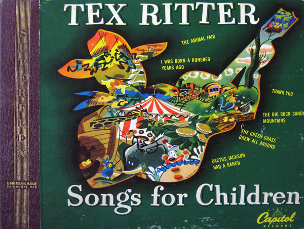 Album cover of Tex Ritter Songs for Children, 78rpm album set